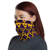 Purple and Gold Tribal Pattern Face Cover