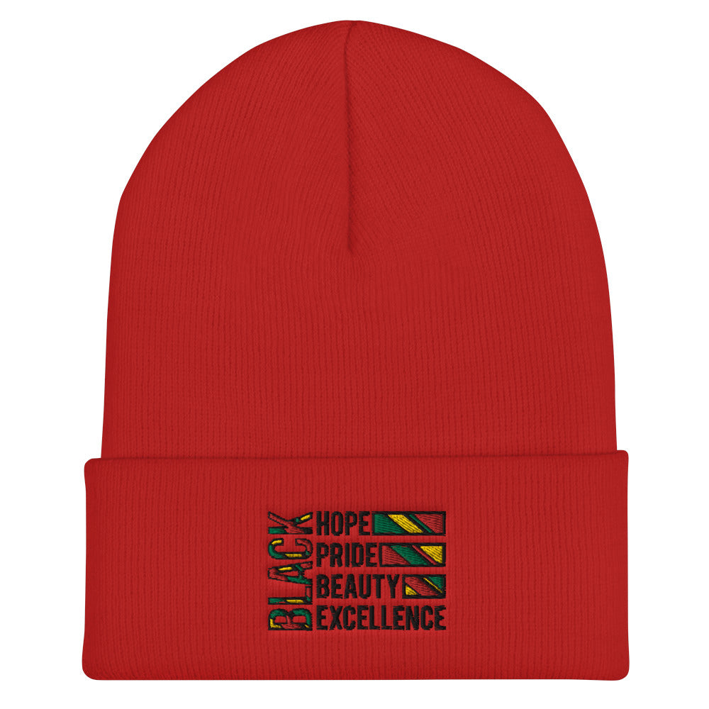 Black Excellence Cuffed Beanie