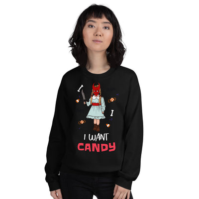 I Want Candy Halloween Unisex Sweatshirt