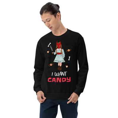 I Want Candy Halloween Unisex Sweatshirt