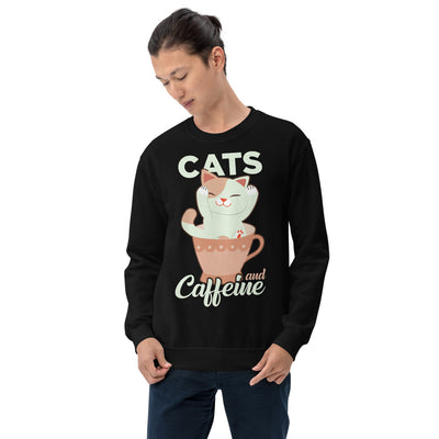 Cats and Caffeine Unisex Sweatshirt