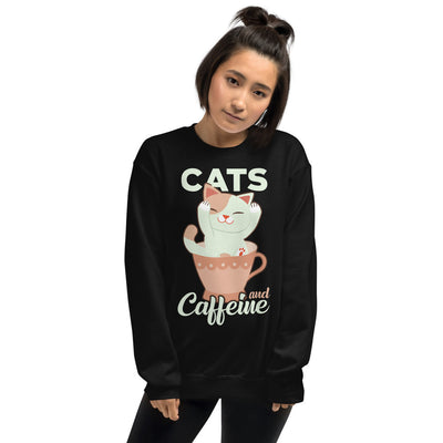 Cats and Caffeine Unisex Sweatshirt