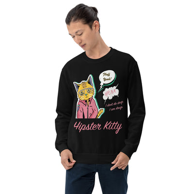 Hipster Kitty Unisex Sweatshirt