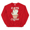 Cats and Caffeine Unisex Sweatshirt