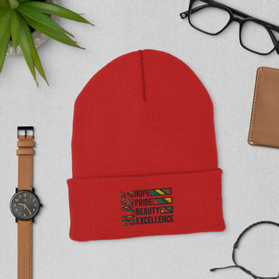 Black Excellence Cuffed Beanie