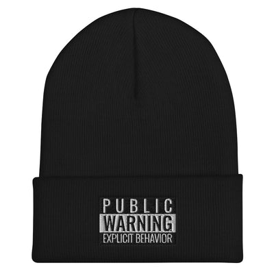 Explicit Behavior Cuffed Beanie