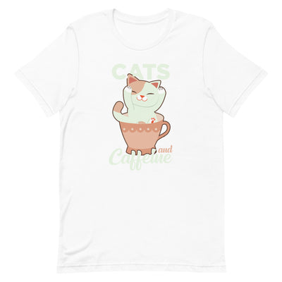 Cats and Caffeine Short-Sleeve Unisex T-Shirt