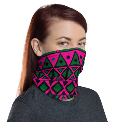 Pink and Green Face Cover