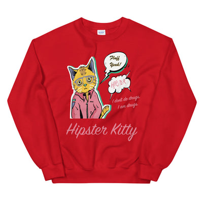 Hipster Kitty Unisex Sweatshirt