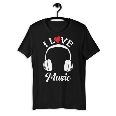 I Love Music Short-Sleeve Unisex T-Shirt