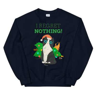 No Regrets Holiday Kitty Unisex Sweatshirt