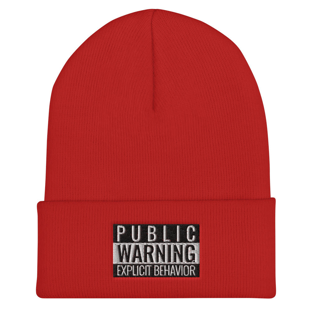 Explicit Behavior Cuffed Beanie