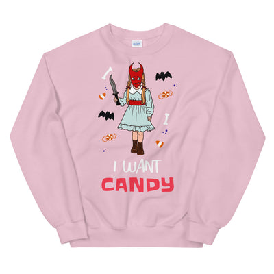 I Want Candy Halloween Unisex Sweatshirt