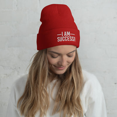 I am Success Cuffed Beanie