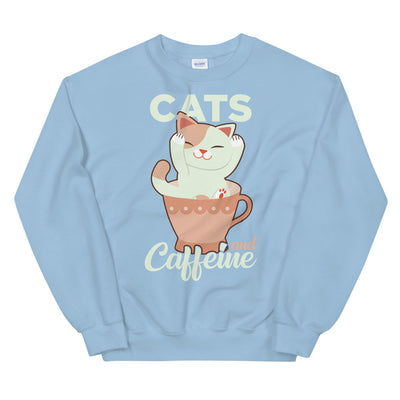 Cats and Caffeine Unisex Sweatshirt