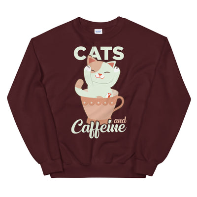 Cats and Caffeine Unisex Sweatshirt