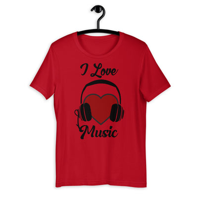 I love Music Short-Sleeve Unisex T-Shirt