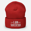 I am Success Cuffed Beanie