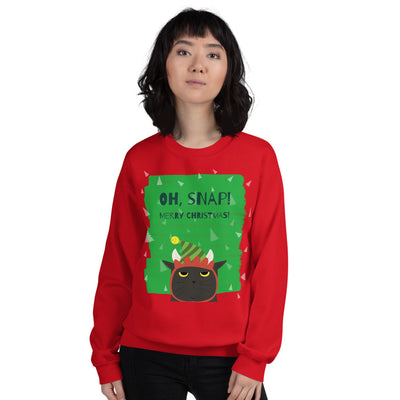 Oh Snap Cat Christmas Unisex Sweatshirt